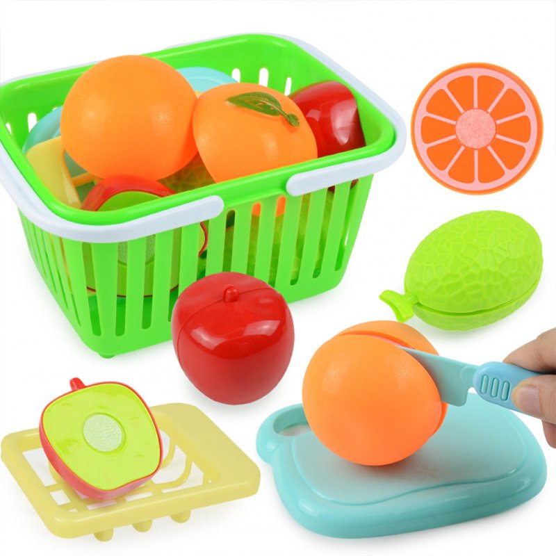 7 Pcs/set Simulation  Fruit  Food  Set Sliced-in-half Fruit Model Early Educational Toys For Kids Random Color