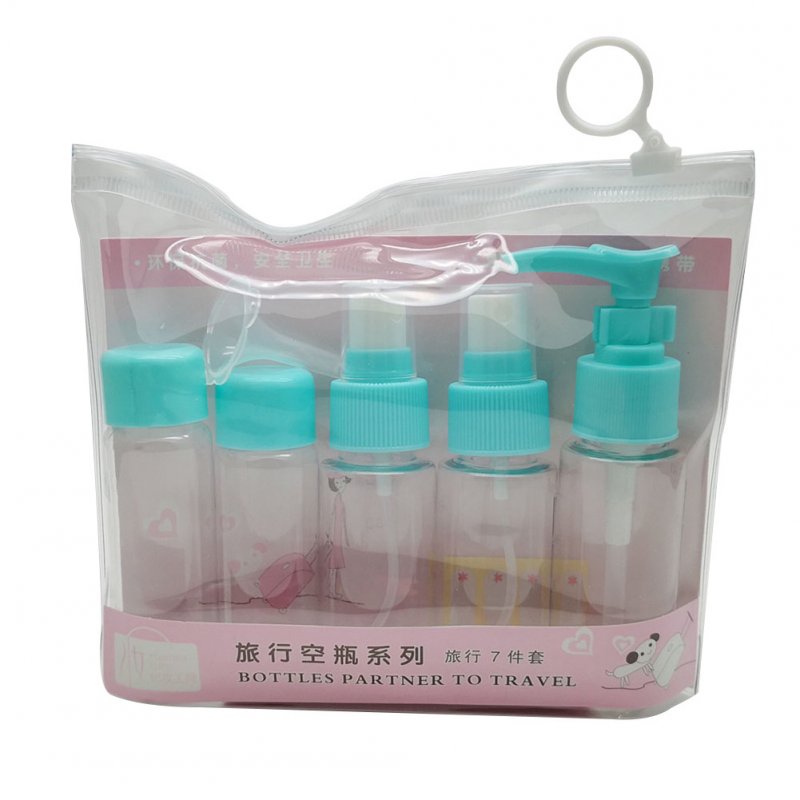 7 Pcs/set Travel Cosmetic Packaging Bottle Spray Bottles Lotion Bottle Mask Bubble Bottles