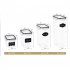7 Piece Food Storage Container Set With Lids Sticker Marker Measuring Spoon Square Airtight Clear Canisters For Kitchen Pantry Cereal Organization PP storage ta