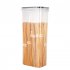 7 Piece Food Storage Container Set With Lids Sticker Marker Measuring Spoon Square Airtight Clear Canisters For Kitchen Pantry Cereal Organization PP storage ta