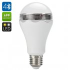 7 Watt Bluetooth LED Light Bulb   Speaker with iOS and Android app lets you set the perfect atmosphere in any room from your smartphone or tablet PC