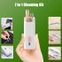 7 in 1 Multi function Bluetooth compatible Headset Cleaning Pen Portable Earbuds Cleaner Kit For Computer Mobile Phone Blue