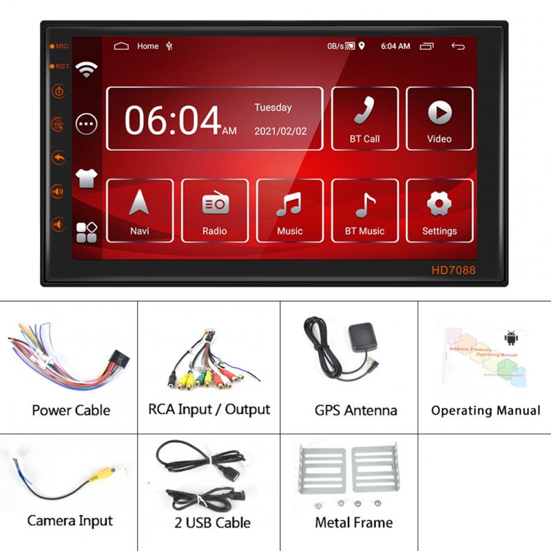 7-inch Car Multimedia Player Kit 2+16g Android 11 Central Control Large Screen Navigation Reversing Display 7 Inch Android WiFi [2+16G] Standard
