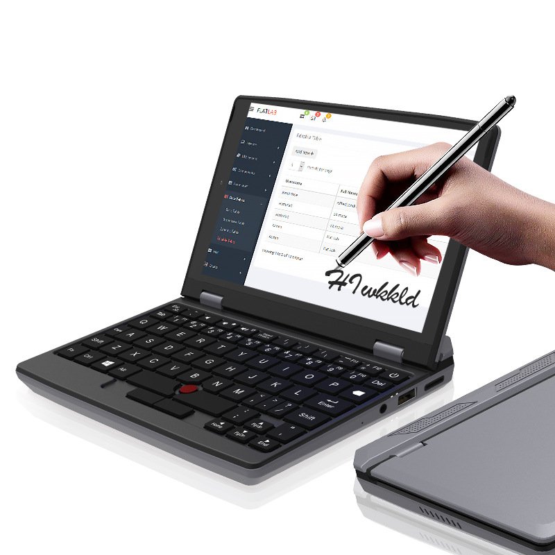 7-inch Mini Portable Laptop Business Office Learning Cpu 8GB+512GB Laptop EU Plug