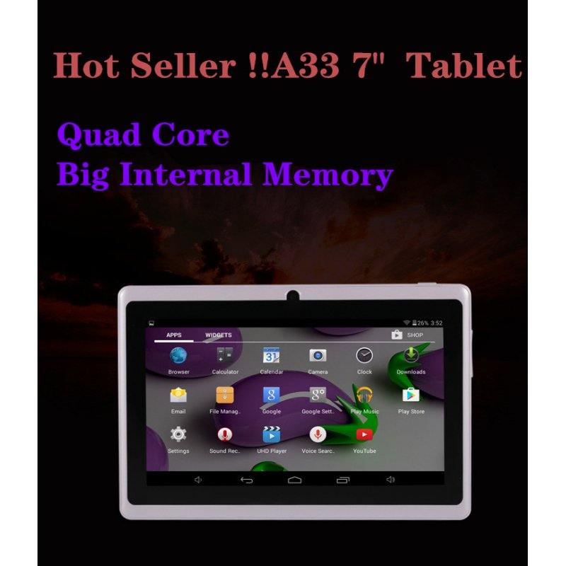 7 inch Tablet PC 1024x600 HD White_512MB+8GB