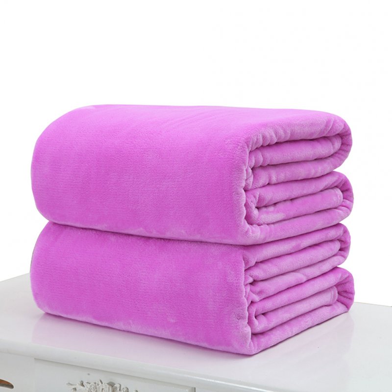 70*100cm Soft Micro Plush Fleece Blanket Sofa Throw Rug Travel Warm Blankets Light purple