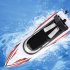 706 Remote Control Speedboat 2 4g 20km H High Speed Dual Motor Remote Control Boat Blue