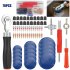 70Pcs Tire Patch Roller Tool Kit 32mmm 42mm 58mm Patches Tire Valve Stem Cores Caps Dual Head Valve Core Remover as shown
