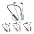 716 Lighting In Ear Headphones Neckband Earbuds LED Power Display Headset For Running Cycling Hiking Driving grey