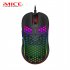 7200 DPI RGB USB Wired  Gaming  Mouse Lightweight Honeycomb Shell Mouse Ergonomic Mice For Computer Game PC Black