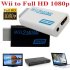 720P 1080P Full HD HDTV Wii to HDMI Video Converter Adaptor  white