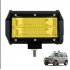72W 6500K  24 LED   Work Light Bar  6000LM 12V  5in  Super Bright Spotlight Lamp  for Offroad Truck Car Boat yellow