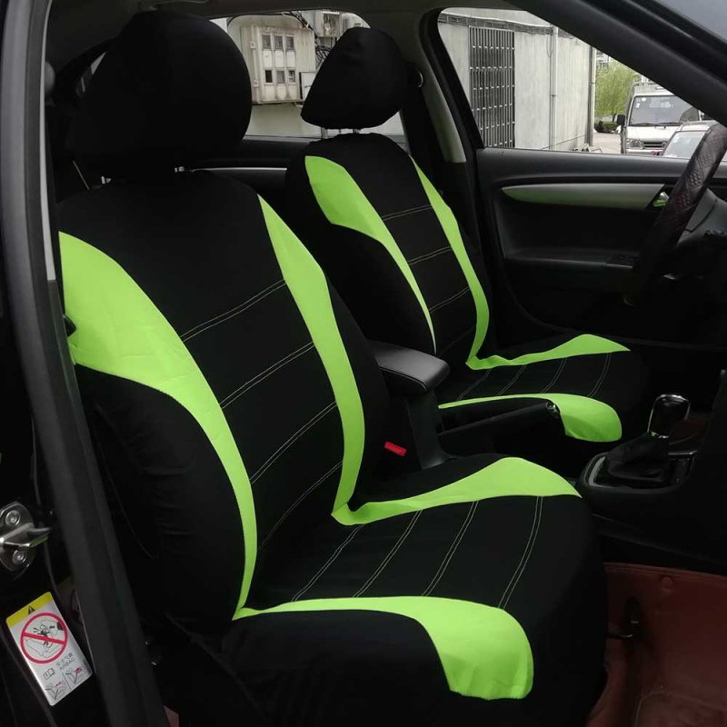 4pcs/set Car seat Cover Protector Seat Comfortable Dustproof Headrest Front Seat Covers Blue black