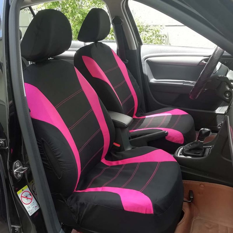 4pcs/set Car seat Cover Protector Seat Comfortable Dustproof Headrest Front Seat Covers Blue black