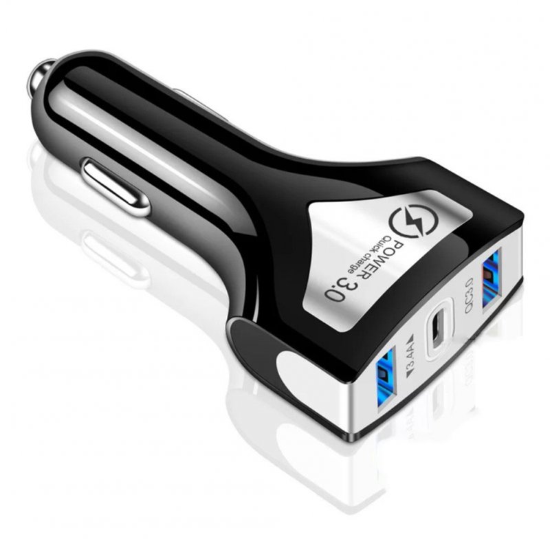 Portable Car Charger 3.0 Dual Usb High-speed Charging Adapter With Led Indicator 