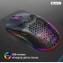 750mAh 2 4G Wireless Computer Mouse Rechargeable Rgb Hole Gaming Mouse black