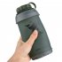 750ml Outdoor Water Bottle Multi color Portable Collapsible Tpu Soft Kettle For Sports Camping Running Army Green