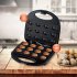 750w Home Mini Nut Machine 12 grid Anti stick Anti slip Stainless Steel Electric Walnut Maker Toaster black EU plug