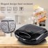750w Household Pressure Toaster Multifunctional Non stick Heat resistant Stainless Steel Breakfast Machine black EU plug