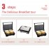750w Sandwich Maker Fast Heating Non stick Versatile Grill Breakfast Machine for 2 3 People EU Plug