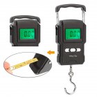 75Kg Electronic Weighing Scale LCD Digital Display Hanging Hook Scale for Fishing Travel A22 portable electronic scale with ruler