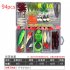 75pcs 94pcs 122pcs 142pcs Fishing Lures Set Spoon Hooks Minnow Pilers Hard Lure Kit In Box Fishing Gear Accessories 122 pieces  random color samples 