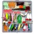 75pcs 94pcs 122pcs 142pcs Fishing Lures Set Spoon Hooks Minnow Pilers Hard Lure Kit In Box Fishing Gear Accessories 75 pieces  random color 
