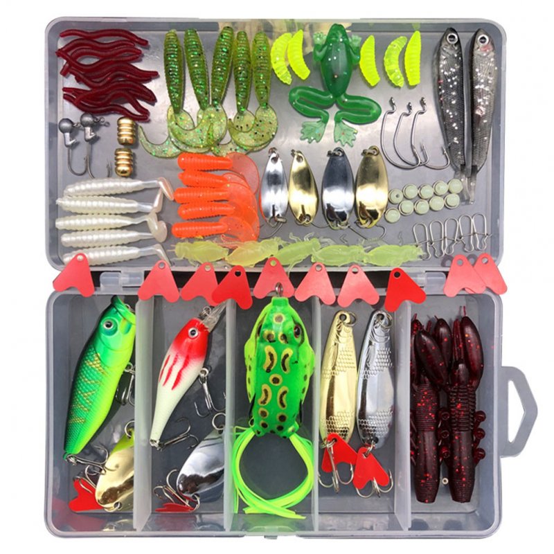 Spoon Fishing Bait Set Spoon Hooks Artificial Hard Baits Bass Lures with  Box