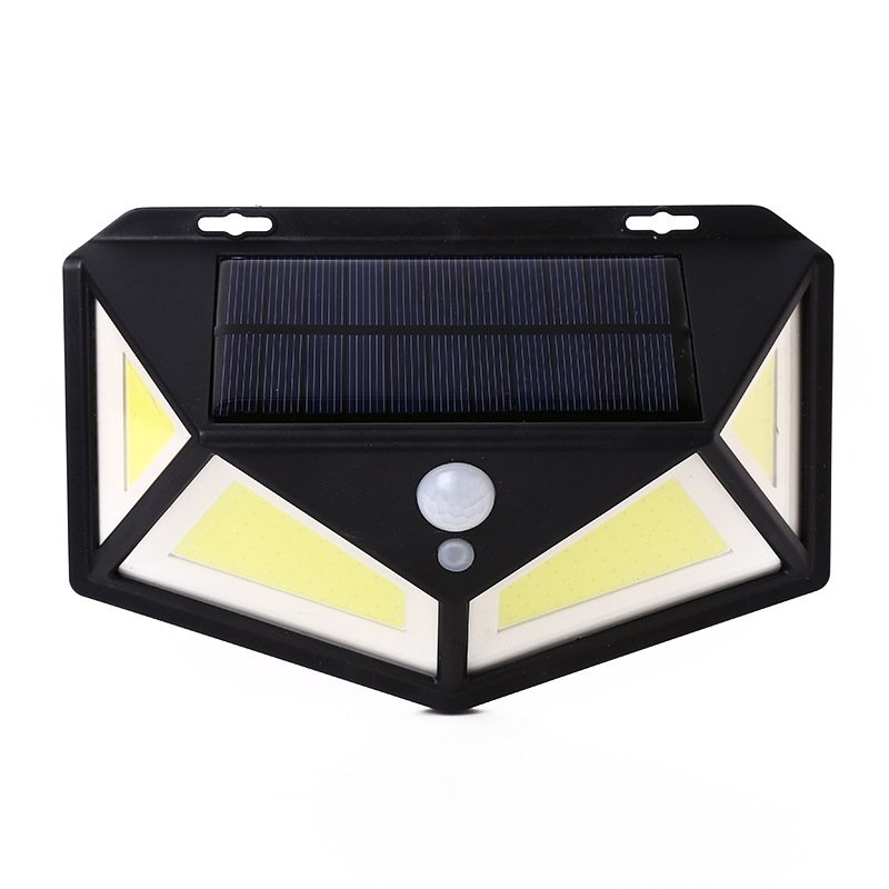 76COB LED Four-Sided Solar Light Motion Sensor Wall Lamp for Outdoor Yard Garden White light_76COB single pack