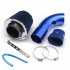 76mm 3inch Universal Car Cold Air Intake Filter Induction Pipe Hose System Kit black