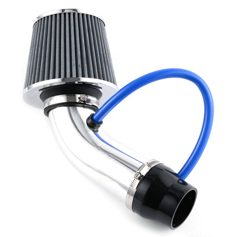 Trucks Auto 76mm/3inch Universal Car Cold Air Intake Pipe Tube Hose Kit for Cars Silver Air Intake Pipe Kit 