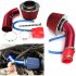 76mm 3inch Universal Car Cold Air Intake Filter Induction Pipe Hose System Kit Silver