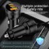 78W PD USB C Car Charger Dual PD QC3 0 Fast Power Charging Block Cigarette Lighter Socket Splitter Power Adapter black
