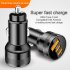 78W PD USB C Car Charger Dual PD QC3 0 Fast Power Charging Block Cigarette Lighter Socket Splitter Power Adapter black