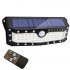 79LEDs Solar Lights Outdoor Motion Sensor Light USB Charge 3 Modes Lighting Garden Wall Lamp 79 lights black with remote control