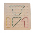 79pcs/88pcs Wooden Geoboard With Rubber Bands Math Pattern Blocks Geo Board With Pattern Cards Educational Toy