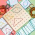 79pcs 88pcs Wooden Geoboard With Rubber Bands Math Pattern Blocks Geo Board With Pattern Cards Educational Toy For Kids Birthday Gifts 64 nails   24 cards
