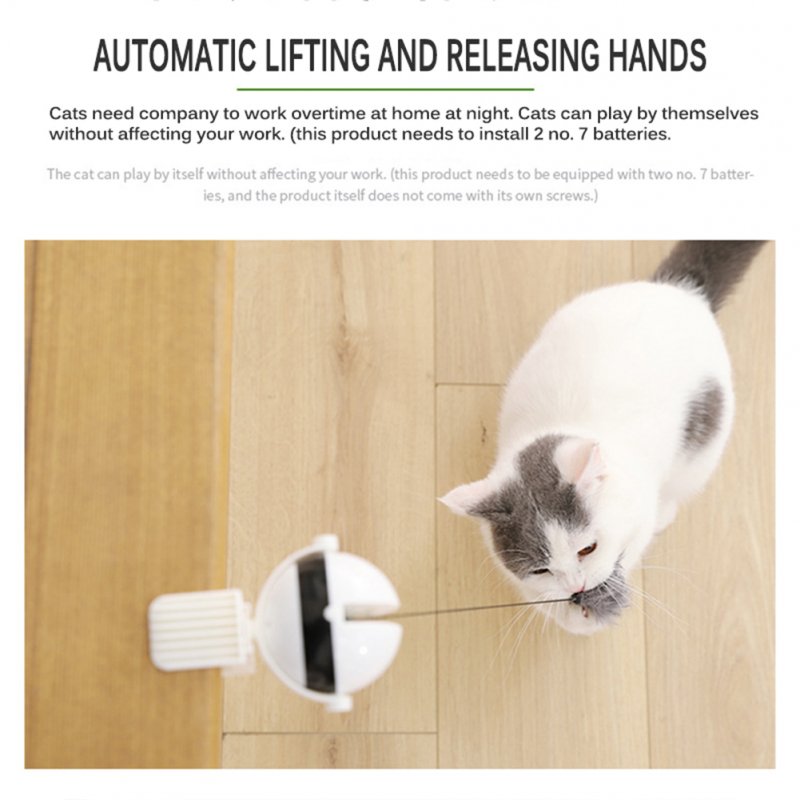 Cat Teaser Stick Electric Automatic Lifting Cat Toys Funny Hairy Ball Interactive Lifting Ball Toys 