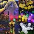 7M 50LEDs Solar Powered Bubble Ball Shape String Lights for Garden Lawn Party Wedding Decor warm light  ME0003402 