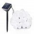 7M 50LEDs Waterproof White Ball Shape Solar Powered String Light for Decoration White light  ME0004001 