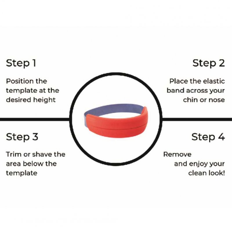 Gen2 Neck Styling Ruler Neckline Shaving Template and Hair Trimming Guide 