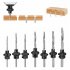 7Pcs Countersink Drill Bit Set  Heat treated Steel  1 8 Inch  9 64 Inch  5 32 Inch  11 64 Inch  3 16 Inch  13 64 Inch  7 32 Inch Chamfered Adjustable Drilling T