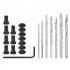 7Pcs Countersink Drill Bit Set  Heat treated Steel  1 8 Inch  9 64 Inch  5 32 Inch  11 64 Inch  3 16 Inch  13 64 Inch  7 32 Inch Chamfered Adjustable Drilling T