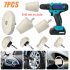 7Pcs Flannelette Polishing Wheel Kit Buffing Pads With 1 4  Hex Shafts Polishing Mop Wheel Grinding Head For Drill 7pcs