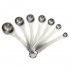 7Pcs Set Stainless Steel Measuring Spoon Baking Tools Kitchen Gadget Stainless steel