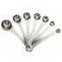 7Pcs Set Stainless Steel Measuring Spoon Baking Tools Kitchen Gadget Stainless steel