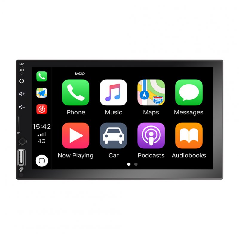7-inch Car Radio Multimedia Video Player Carplay MP5 MP4 Central Control Navigation GPS Bluetooth with 4 light camera
