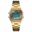 SKMEI Women Fashion Electronic Watch Gold