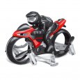 Children Flying Motorcycle Land and Air Amphibious Vehicle Kids Remote Control Toy One Button Landing/Take-off/Return Red