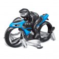 Children Flying Motorcycle Land and Air Amphibious Vehicle Kids Remote Control Toy One Button Landing/Take-off/Return Blue